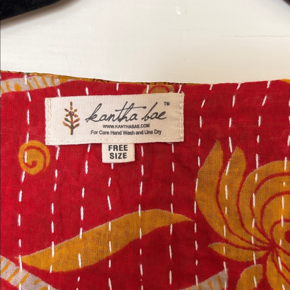 Boho Mustard Paisley Button-Front Tank Top - Picture 5 of 5